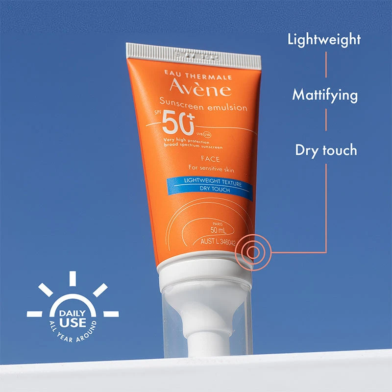 Avène Avene Sunscreen Emulsion Face SPF 50+ 50ml - For Sensitive Skin 3 Avène Avene Sunscreen Emulsion Face SPF 50+ 50ml - For Sensitive Skin - Image 3
