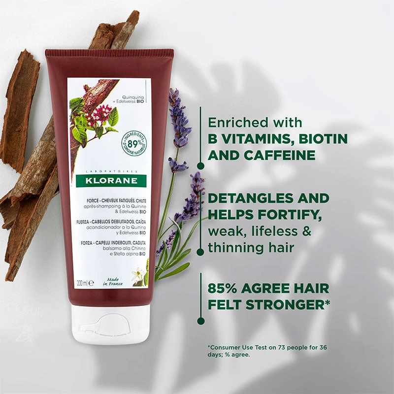 Klorane Strengthening Quinine & Organic Edelweiss Conditioner 200ml 3 Klorane Strengthening Quinine & Organic Edelweiss Conditioner 200ml - Image 3