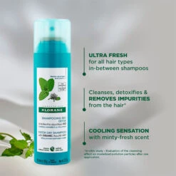 Klorane Aquatic Mint Dry Shampoo 150ml - Scalp Detox -Cheap Wellness Beauty Store Klorane DS Mint150ml 2