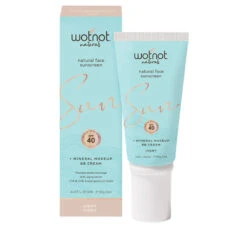 Wotnot Naturals Natural Face Sunscreen SPF 40 + Mineral Make-Up BB Cream - Ivory 60g