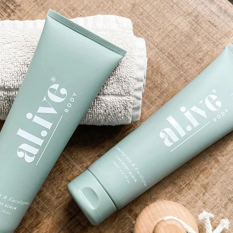 Al.ive Body Body Scrub - Lemongrass & Eucalyptus 140ml 2 Al.ive Body Body Scrub - Lemongrass & Eucalyptus 140ml - Image 2
