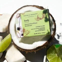 Edible Beauty Natural Zero Waste Deodorant - Coconut And Lime 60ml -Cheap Wellness Beauty Store edible beauty natural zero waste deodorant coconut and lime 60g 4